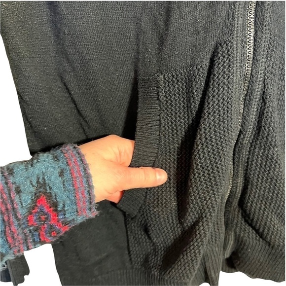 Eddie Bauer Casual Black Hooded Full Zip Up Sweater Jacket Size Large - Picture 8 of 17